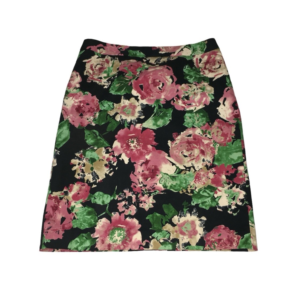Talbots Floral Water Color Lined Pencil Skirt - Women’s 8